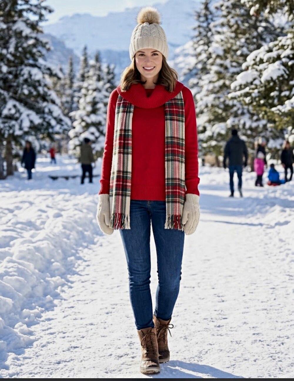 Kim Rogers Red Solid Cowl Neck Cotton Knit Long Sleeve Pullover Sweater M - Picture 1 of 5